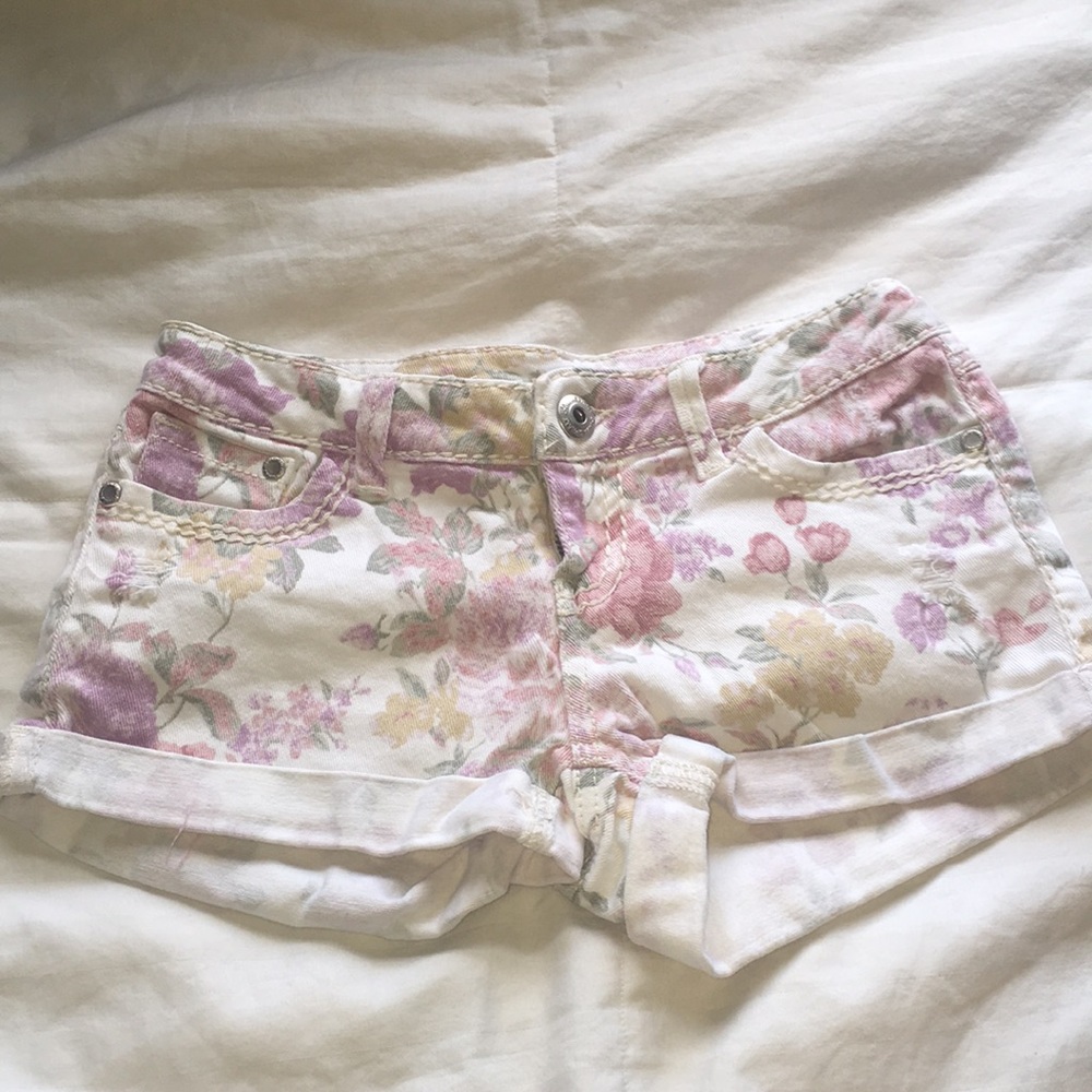 Floral Jean Shorts